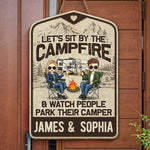 Custom Name Camper Camping Couple Gifts - Personalized Wood Sign