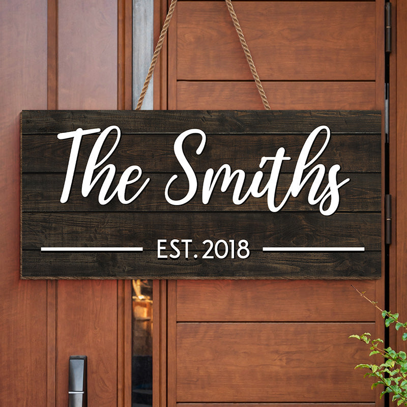 Welcome To Our Home - Family Personalized Custom Rectangle Shaped Home Decor Wood Sign - House Warming Gift For Family Members