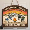 Welcome To Our Camper The Friendship Is Free - Camping Personalized Custom Shaped Home Decor Wood Sign - House Warming Gift For Best Friends, BFF, Sisters, Camping Lovers