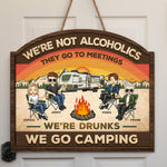 Custom Name Camping Friends Gifts for Campers - Personalized Wood Sign