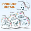 First Mommy, Now Grandma - Family Personalized Custom Heart Shaped Acrylic Plaque - Mother's Day, Birthday Gift For Grandma