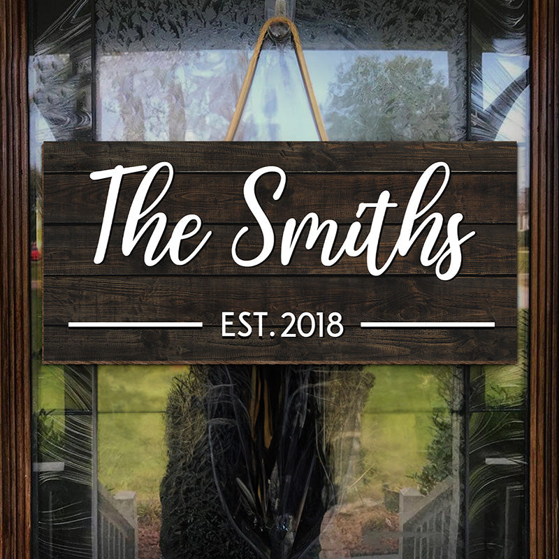 Welcome To Our Home - Family Personalized Custom Rectangle Shaped Home Decor Wood Sign - House Warming Gift For Family Members