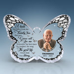 Custom Photo Memorial Butterfly Tribute - Personalized Shaped Acrylic Plaque