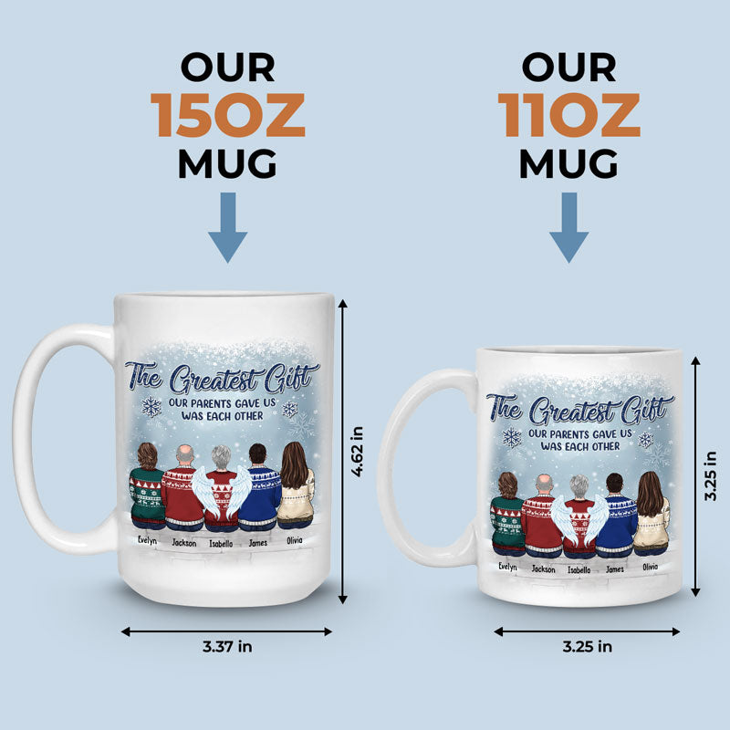 Custom Name Greatest Gift Christmas Gifts for Siblings - Personalized Mugs