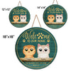 Welcome To My Home The Humans Just Live Here With Me - Cat Personalized Custom Shaped Home Decor Wood Sign - House Warming Gift For Pet Owners, Pet Lovers