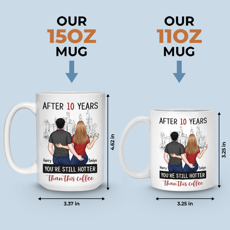 Custom Name 10 Year Anniversary Gifts for Couples - Personalized Mugs