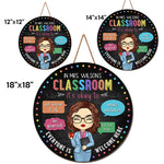 Teacher Classroom Welcome Decor for Students - Wood Sign
