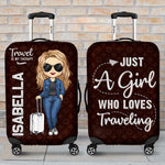 Custom Name Travel Lover Gifts for Women - Personalized Luggage Cover