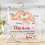 Custom Name Family Love Gifts for Parents - Personalized Shaped Acrylic Plaque