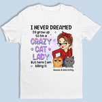 Custom Name Crazy Cat Lady Gifts for Women - Personalized Apparel