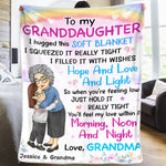 Custom Name Grandma Gifts for Granddaughter - Personalized Blanket
