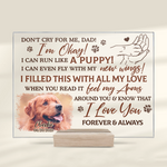 Custom Pet Photo Memorial Gifts for Dad - Personalized Acrylic Plaque