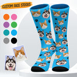Custom Pet Photo Cat and Dog Gifts for Pet Lovers - Personalized Socks