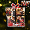 Custom Photo Christmas Is All About Family - Family Personalized Custom Ornament - Acrylic Custom Shaped - Christmas Gift For Family Members, Siblings