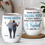 Custom Name Best Friend Gifts for Women - Personalized Wine Tumbler