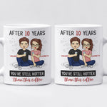 Custom Name Funny 10 Year Anniversary Gifts for Couples - Personalized Mugs