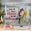 I Love You Forever & Always - Couple Personalized Custom Puzzle Shaped Acrylic Plaque - Gift For Husband Wife, Anniversary