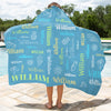 Colorful Lettering - Family Personalized Custom Kid Hooded Beach Towel - Gift For Kids, Family Members