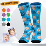 Custom Photo Best Dad Ever Gifts for Fathers - Personalized Socks