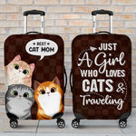 Cat Mom Cat Lover Travel Gifts - Luggage Cover