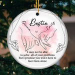 Custom Name Bestie Christmas Gifts - Personalized Ceramic Ornament