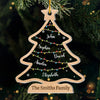 Happy Family Happy Life - Family Personalized Custom Ornament - Acrylic Custom Shaped - Christmas Gift For Family Members