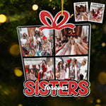 Custom Photo Christmas Gifts for Sisters - Personalized Ornament