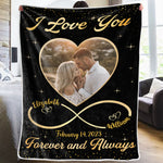 Custom Photo Love Gifts for Couples - Personalized Blanket