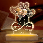Custom Photo I Love You Couple Gifts - Personalized 3D LED Light