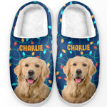 Custom Pet Photo Christmas Gifts for Dog Lovers - Personalized Fluffy Slipper