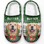 Custom Name Christmas Gifts for Dog Lovers - Personalized Fluffy Slipper