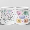 You Make My Heart Smile - Bestie Personalized Custom 3D Inflated Effect Printed Mug - Gift For Best Friends, BFF, Sisters, Coworkers