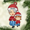 My Grandkids Melt My Heart - Family Personalized Custom Ornament - Wood Custom Shaped - Christmas Gift For Grandma