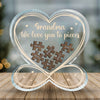 We Love You To Pieces - Family Personalized Custom Infinity Heart Shaped Acrylic Plaque - Birthday Gift For Grandma