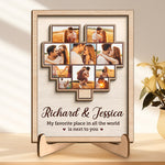 Custom Photo Love Story Couple Gifts - Personalized Wooden Plaque