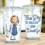 Custom Name Travel Gifts for Women - Personalized Clear Tumbler