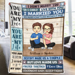 Custom Name Romantic Couple Gifts - Personalized Blanket