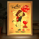 Custom Name Anniversary Gifts for Couples - Personalized Frame Light Box