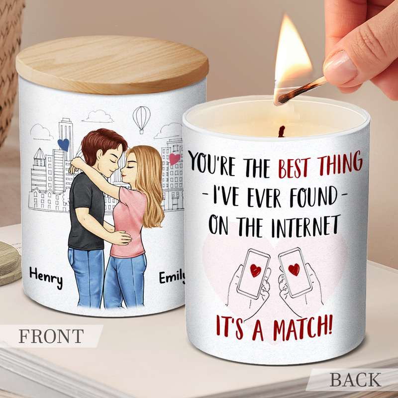 Custom Name Couple Love Gifts - Personalized Scented Candle