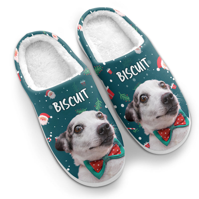 Custom Photo The Coolest Friend Ever - Dog & Cat Personalized Custom Fluffy Slippers - Christmas Gift For Pet Owners, Pet Lovers