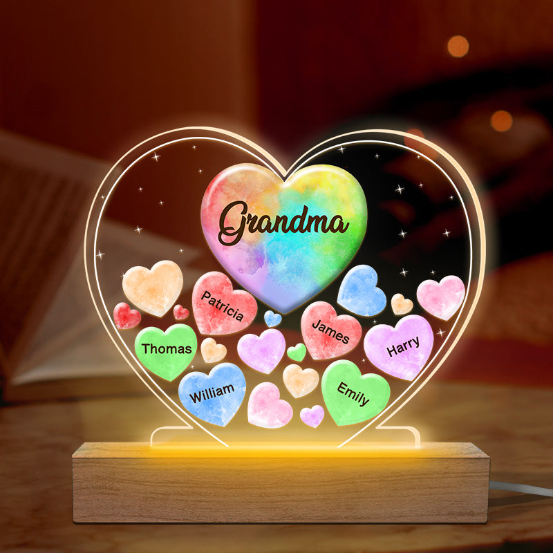 Custom Name Grandma Family Gifts - Personalized 3D LED Light
