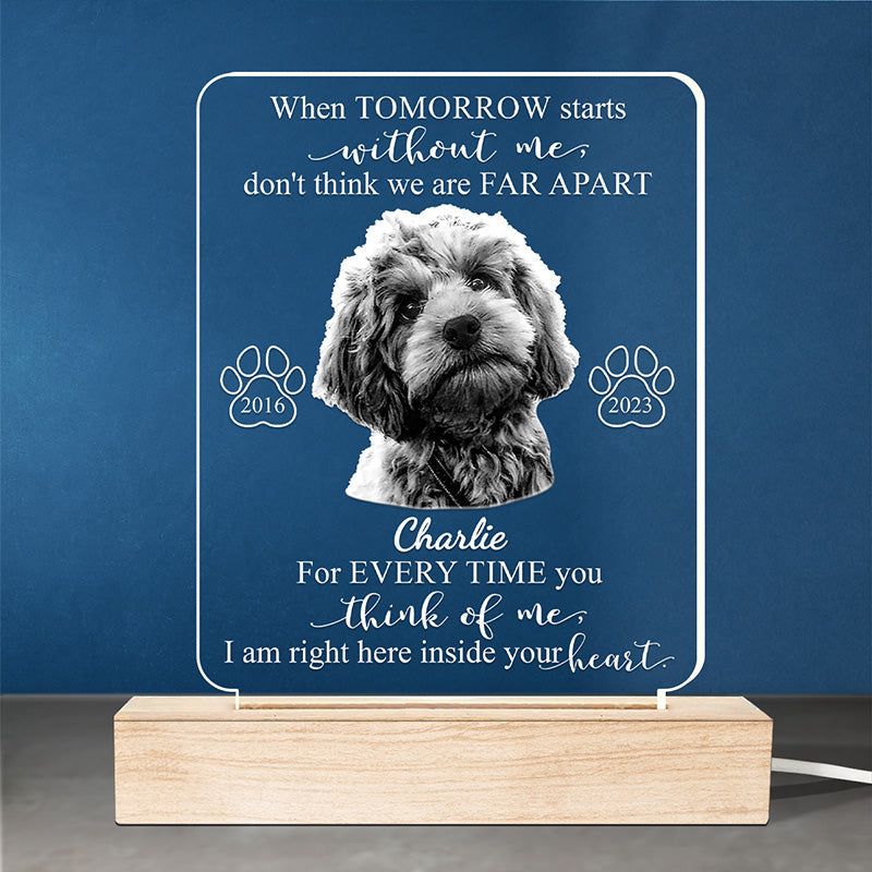 Custom Pet Photo Dog Memorial Keepsake - Personalized 3D LED Light