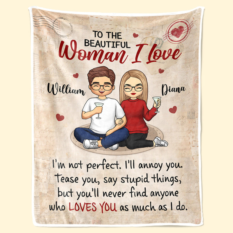Custom Name Romantic Love Gifts for Couples - Personalized Blanket