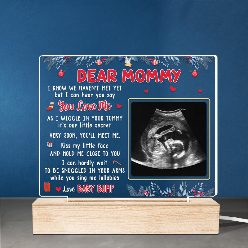 Custom Ultrasound Photo Pregnancy Gifts for Moms - Personalized 3D LED Light