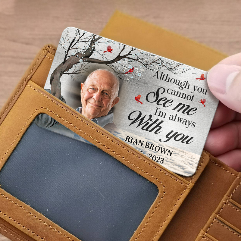 Custom Photo Memorial Gifts - Personalized Aluminum Wallet Card