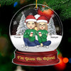 The First Christmas Together - Couple Personalized Custom Ornament - Acrylic Snow Globe Shaped - Christmas Gift For Husband Wife, Anniversary