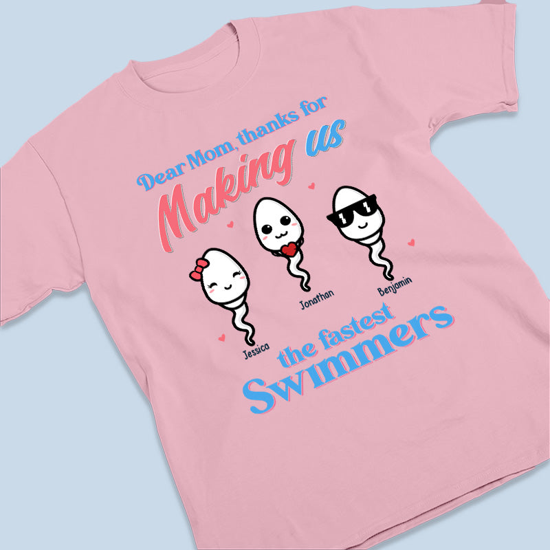 Thank You For Being Our Mom - Family Personalized Custom Unisex T-shirt, Hoodie, Sweatshirt - Mother's Day, Birthday Gift For Mom