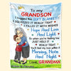 Grandkid Melts My Heart - Family Personalized Custom Blanket - Christmas Gift From Grandma