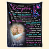 Custom Photo I'm Proud Of You - Family Personalized Custom Blanket - Birthday Gift From Mom