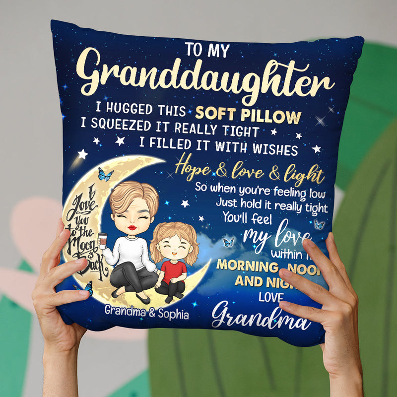 When You're Feeling Low Just Hold It Really Tight - Family Personalized Custom Pillow - Gift From Grandma